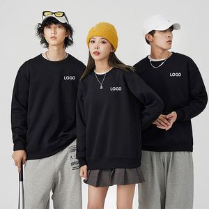 Sweat à capuche unisexe personnalisé imprimé et gaufré, pull tricoté d'hiver à col rond, grande taille, streetwear décontracté pour hommes, vente en gros - Product Image 1