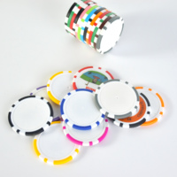 Vente en gros d'usine Marqueur de balle de golf personnalisé ou blanc de haute qualité avec jeton de poker personnalisé