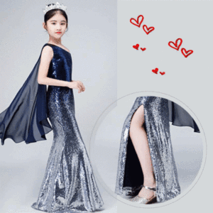 <span class=keywords><strong>Abiti</strong></span> da bambina monospalla con paillettes, <span class=keywords><strong>abiti</strong></span> da bambina monospalla brillanti - Product Image 5