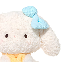 Jouet en peluche lapin conforme aux normes ASTM F963 EN71, usine source, logo personnalisé, 35CM, avec écharpe esthétique à nœud papillon