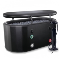 Baignoire gonflable portable en PVC pour usage intérieur et extérieur, thérapie par eau froide, récupération des athlètes, bain de glace, certifiée CE, garantie 2 ans