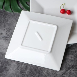 Ceramic Square <b>Plate</b> White Porcelain For Pasta <b>Steak</b> Sushi Western Dinner Hotel Use - Product Image 4