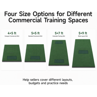Tapis de frappe de golf en nylon commercial avec base EVA/NBR pour simulateurs, centres de formation et concessionnaires