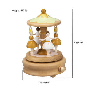 Boîte à musique en bois prête à être expédiée, mouvement Yunsheng, cadeau d'anniversaire ou <span class=keywords><strong>de</strong></span> Noël pour les enfants <span class=keywords><strong>de</strong></span> 5 à 10 ans, MOQ faible, 12 pièces - Product Image 2