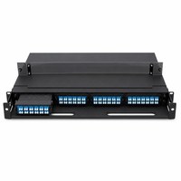 Panel de Conexión de Fibra Óptica Preterminado MPO/MTP de Alta Densidad de 96 Núcleos, LC Monomodo con Caja de Casete de 4 Piezas 1 Entrada y 24 Salidas