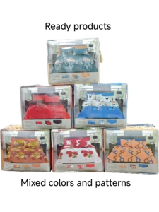 Nouvelle Parure de Lit à Motif Rose Emballage Premium Carte d'Insertion Couleur Or 48 Motifs Imprimés Ensemble de Draps 6 Pièces pour la Revente - Product Image 3