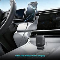 Chargeur de voiture rétractable ultra-fin 72W 4 en 1, charge rapide PD 45W QC 3.0A pour iPhone et Android avec lumière ambiante