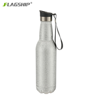 Botol Termos Vakum Stainless Steel 304 Dinding Ganda 500ml dengan Pola Kustom, Tahan Lama, Terisolasi, 12-24 Jam, Hadiah Bisnis