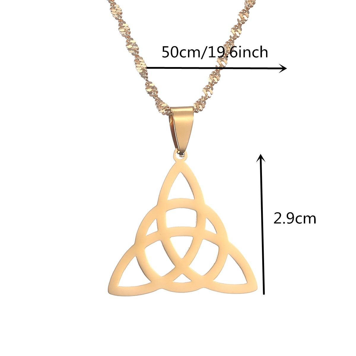 KKJOY Collier En Acier Inoxydable Avec Pendentif Nœud Celtique à 4