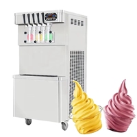 Machine à glace molle verticale de comptoir professionnelle pour restaurants rapide, à faible bruit et fonctionnement stable