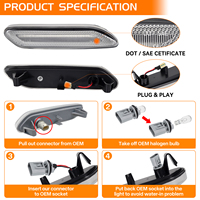 Lampu Sein Samping Dinamis LED Amber 5 Pilihan Baru untuk Mini Cooper R60 Countryman R61 Paceman Indikator Kedip Berurutan