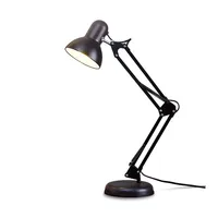 Lampe de table perlée de style antique avec corps en fer, design moderne, abat-jour en métal blanc, source de lumière LED, alimentation CA pour salle de lecture