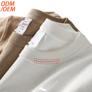 Custom 100% Cotton Plain T-<b>Shirt</b> <b>for</b> <b>Men</b> High Quality Screen Printing Short Round Neck Oversized Knitted Fit - Product Image 1