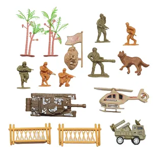 美元商品商店促销玩具迷你玩具陆军士兵军车战争游戏套装坦克战场配件玩具