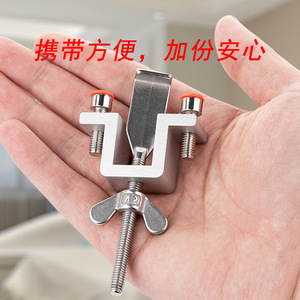 Verrou de porte en alliage d'aluminium avec vis allongée pour portes à ouverture vers l'intérieur, verrou de sécurité à deux points - Product Image 2
