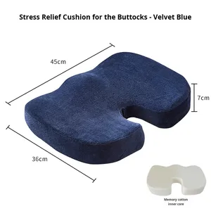 Bantalan kursi untuk kursi kantor, busa memori Coccyx bantal pereda nyeri bantal untuk penopang punggung - Product Image 6