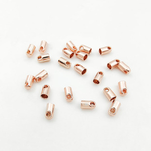Tuyaux de connexion en laiton plaqué or 18 carats, embouts de chaîne en <span class=keywords><strong>corde</strong></span>, embouts de serrage pour cordon en cuir, composants et fournitures pour la fabrication de bijoux DIY - Product Image 6