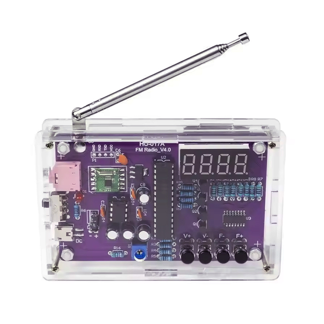 DIY FM Radio Electronic Kit 87-108MHz Adjustable Frequency Digital Display Soldering Project Practice Solder RDA5807S