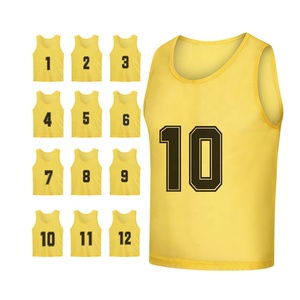 Rompi Latihan Tim Nomor 1-12, Pinnies, Jersey, Bibs Sepak Bola untuk Olahraga Dewasa, Cocok untuk Usia 18+ - Product Image 1
