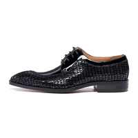 Chaussures habillées de luxe faites à la main pour hommes, Oxfords en cuir véritable verni, style rétro, pour affaires et mode