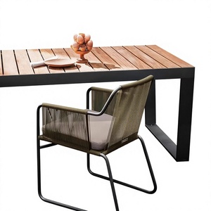 <span class=keywords><strong>Tavoli</strong></span> <span class=keywords><strong>e</strong></span> <span class=keywords><strong>Sedie</strong></span> da Esterno in Stile Nordico Moderno, Minimalista, Casual, in Lega di Alluminio, <span class=keywords><strong>per</strong></span> Patio, Ville, Giardini, Impermeabili - Product Image 1