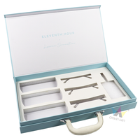 Tragbare Starre Karton-Minikoffer-Box mit Individuellem Logodruck und Griff für Wimpernaufbewahrung und Geschenkverpackung