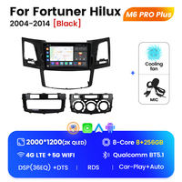 MEKEDE M6 PRO radio de coche android voiture lecteur mp3 voiture accessoires voiture écran tactile pour Toyota Fortuner Hilux 2004 2014 noir