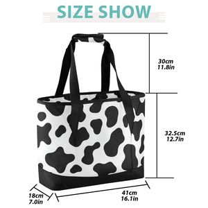 Wholesale Cow Print Custom Insulated Cooler <b>Bag</b> with Handles Waterproof <b>Lunch</b> <b>Tote</b> <b>Bag</b> for Women - Product Image 2