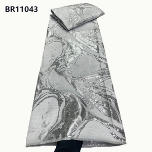 CHOCOO alta calidad <span class=keywords><strong>tul</strong></span> bordado Jacquard encaje <span class=keywords><strong>en</strong></span> tela africana 3D blanco brocado Jacquard encaje tela para boda - Product Image 1