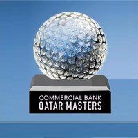 Grosir K9 jam kristal kaca dan kristal Jam olahraga bola meja Piala 3D jam Laser terukir tema hewan teknik ukiran