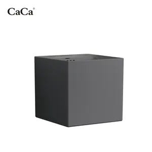 Pia de banheiro luxuosa CaCa com meio pedestal de cerâmica para interior cinza escuro
