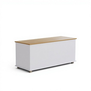 Vida Designs Leon Modern Wood White <strong>Oak</strong> <strong>Storage</strong> Ottoman 100x40x48cm Lift-Up Lid <strong>Bench</strong> for Toys Bedding &amp; Footstool Use - Product Image 1