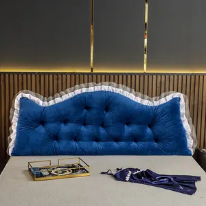 Vendita calda pizzo multicolore supporto per la schiena in stile europeo cuscino da lettura cuscino con zeppa sul retro cuscino lungo per schienale del letto