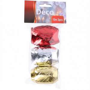 Cinta Decorativa para Envolver Regalos, 10m, 3 Piezas, Decoraciones Navideñas - Product Image 2