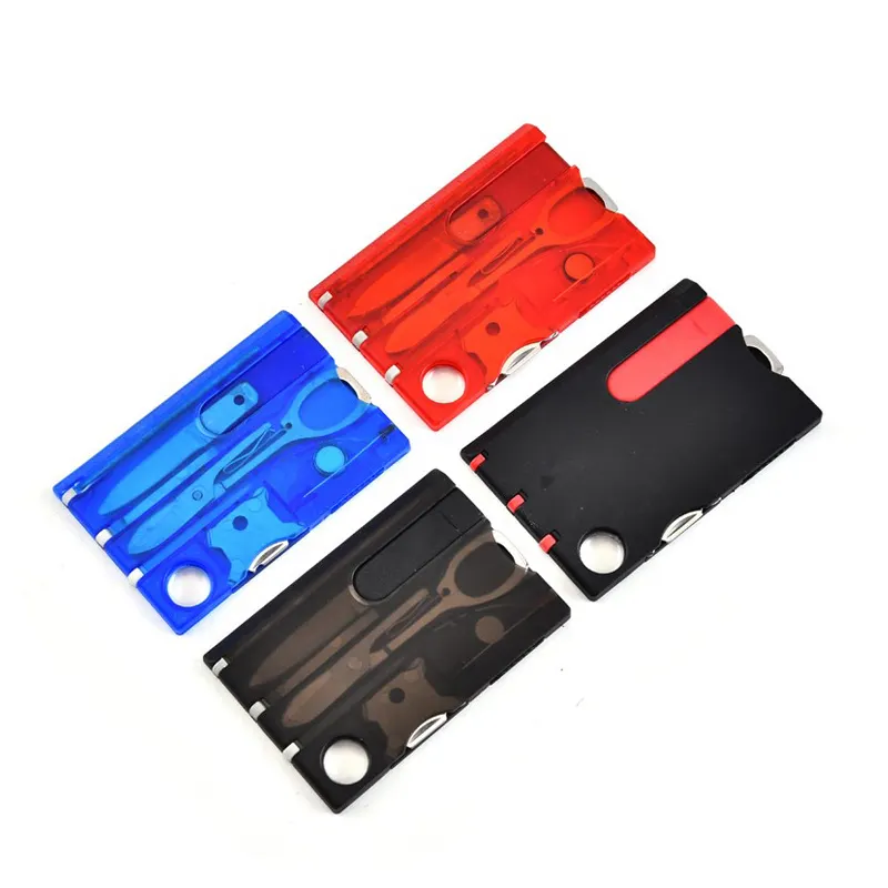 Supuer 10 in 1 pocket portable multi tools survival camping equipment hiking card tools gear