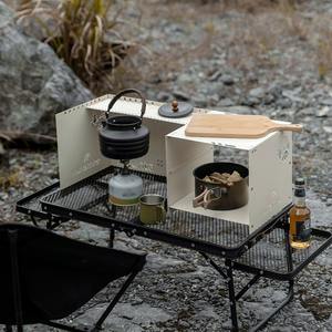 야외 요리 캠핑 피크닉 하이킹 백 접이식 캠핑 스토브 앞 유리 캠핑 버너 보관 선반 - Product Image 2