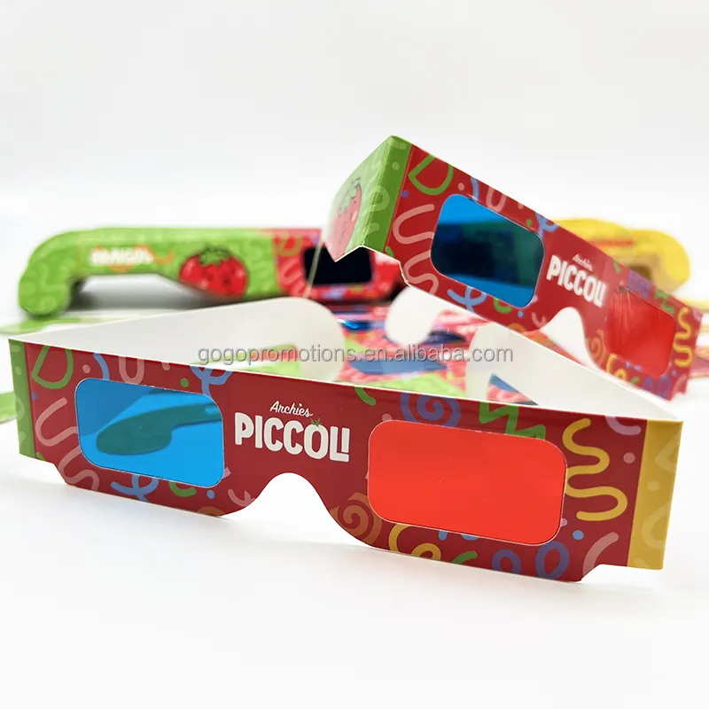 Promotional Paper Anaglyph 3D Glasses Paper 3D Glasses View Anaglyph Red/Blue 3D Glass For Movie Video