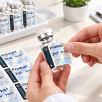 Autocollants pour flacons cosmétiques 1ml 2ml 3ml 5ml, étiquettes adhésives transparentes en PET imprimées et imperméables pour bouteilles en verre