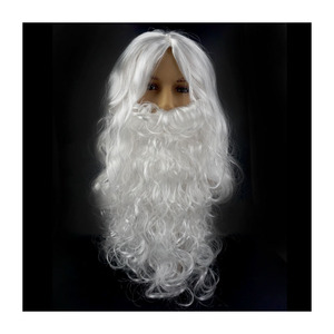 Perruque Longue Barbe Du Père Noël, Accessoires De Déguisement Pour Grand- Père à Barbe Blanche Acheter à Prix Bas - Livraison Gratuite, Avis Réels Avec Des Photos