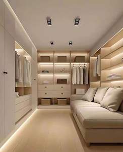 Moderni armadi bianchi compatti guardaroba in legno con cassetti walk-in altra organizzazione di stoccaggio armadio - Product Image 6