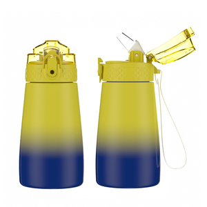 Custom Gradient-colored Stainless Steel Water <b>Bottle</b> For Kids Portable Hoop With For <b>Straw</b> Lid For Travel - Product Image 1