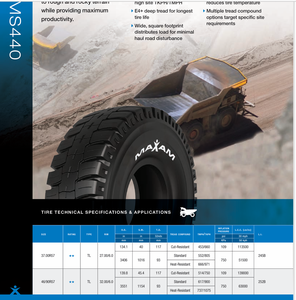 Pneu MAXAM MS440 40.00R57 46/90R57, pneu minier radial TL pour engins de terrassement, destiné aux flottes de camions de transport de charbon, cuivre et or en carrière - Product Image 4