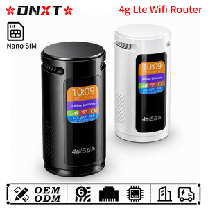 Router DNXT 4G Mini LTE Cat4 4G LTE CPE 2.4GHz 300Mbps, router ethernet con pantalla LCD de hora y fecha, módem Wi-Fi para uso doméstico. - Product Image 1