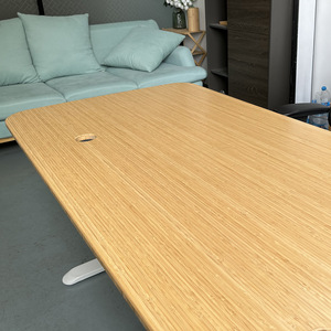 Customizable office <b>desk</b> panel, bamboo board, single-panel table, bamboo table, solid wood storage rack, simple home use. - Product Image 3