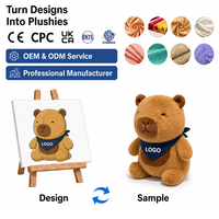 Bandana brodée avec logo personnalisé, peluche capybara, mascotte, cadeau promotionnel, jouet