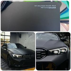 Pellicola Adesiva Nera Opaca Effetto Cristallo Lucido per Auto, Adesivi per Carrozzeria, Pellicola Protettiva per Wrapping Auto - Product Image 2