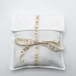 Bolsa de algodón blanca para almacenamiento de ropa interior, bolsa de regalo de lujo personalizada con logo, cuerda de espiga