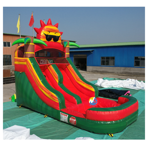 Toboggan aquatique gonflable portable pas cher avec piscine, parc aquatique commercial en PVC pour enfants, pour jardin - Product Image 3