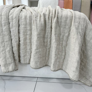 Trapunte da <span class=keywords><strong>letto</strong></span> a cinque stelle 100% copriletto morbido per la casa lavato in pietra di lino <span class=keywords><strong>francese</strong></span> naturale biologico - Product Image 2