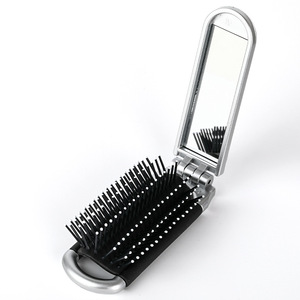Mới Nhất Thiết Kế Gấp Gương Với Tóc Lược Đi Du Lịch Túi Mini Có Thể Gập Lại Bàn Chải Tóc Với Trang Điểm Gương Lược - Product Image 2